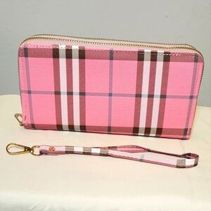 Women's double Zip Wallet with Wristlet